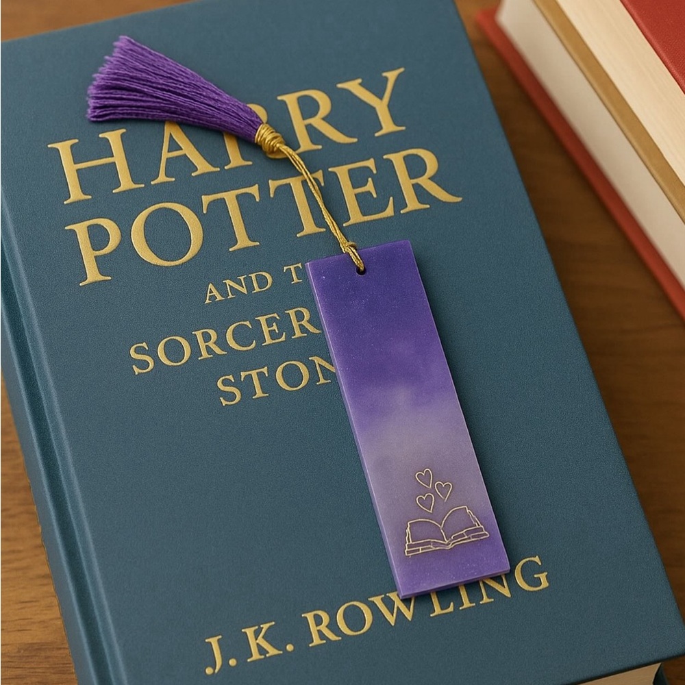 Purple Gradient Bookmark with Tassel